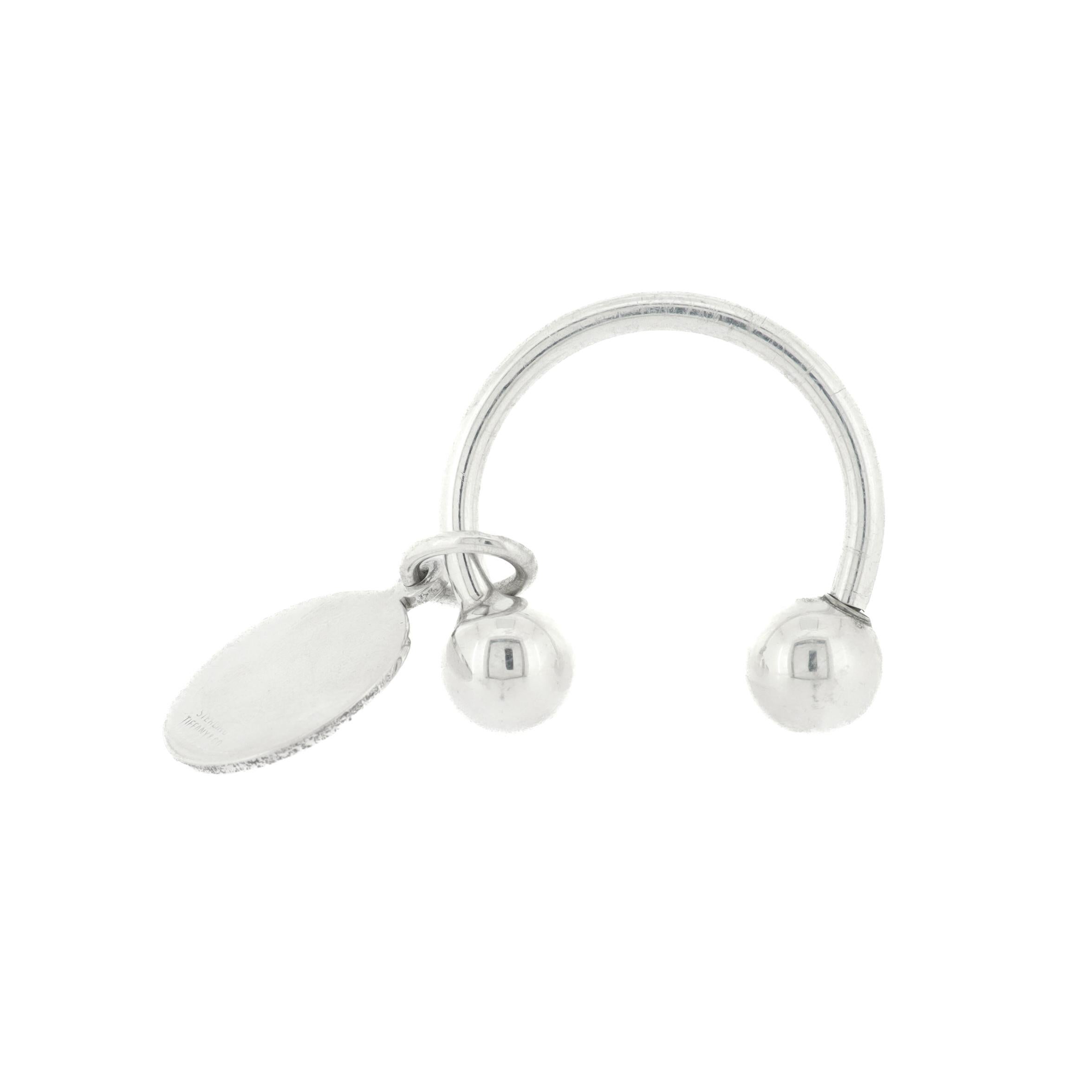 Tiffany & Co. Sterling Silber Monogramm Schlüsselanhänger oder Schlüsselkette für Damen oder Herren im Angebot