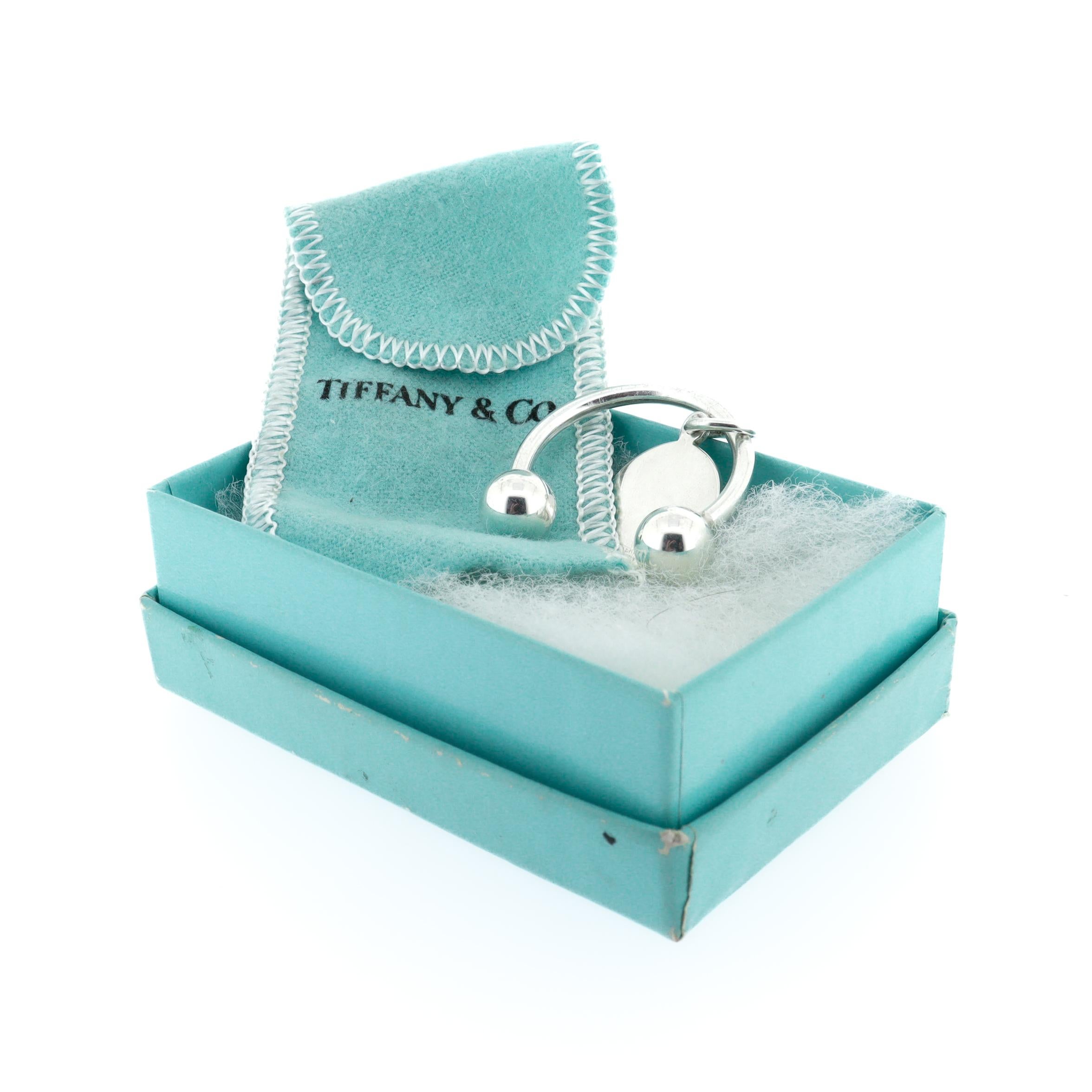 Tiffany & Co. Sterling Silber Monogramm Schlüsselanhänger oder Schlüsselkette im Angebot 2