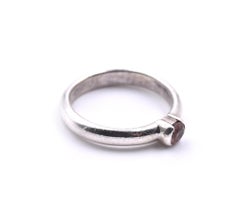 Tiffany & Co. Sterling Silver Morganite Solitaire Ring