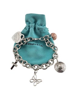 Tiffany & Co. Sterling Silver Multi-Charm Bracelet w/Pouch #24521