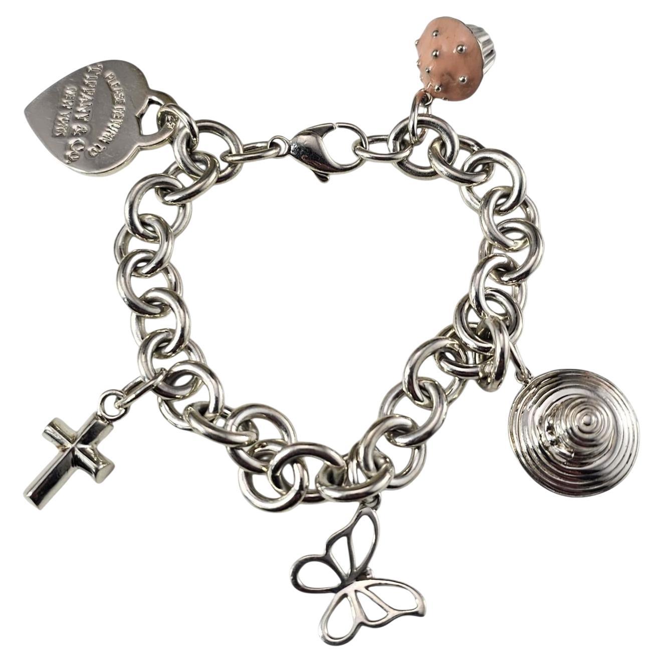Tiffany & Co. Sterling Silber Multi-Charm-Armband w/Beutel #24521