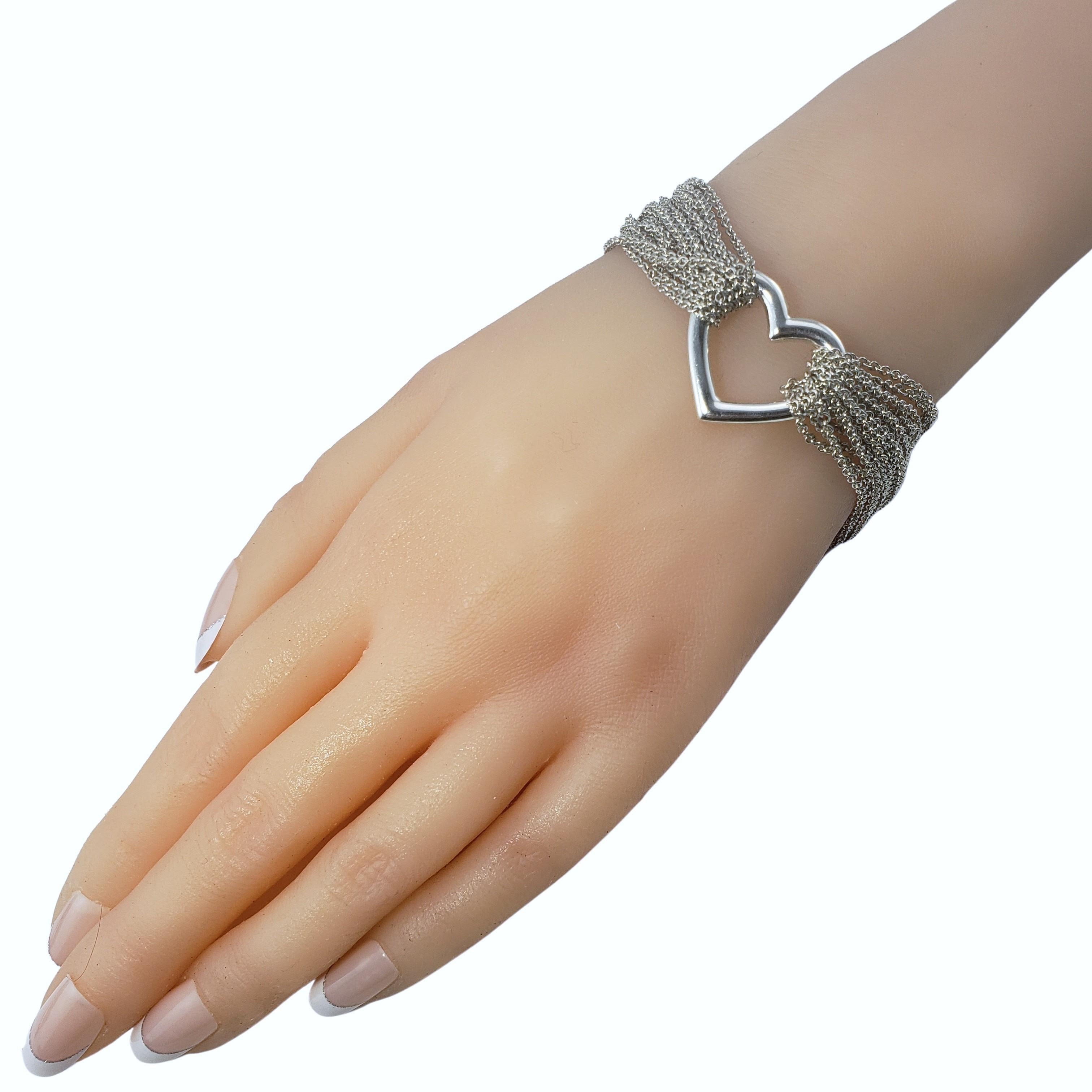 Women's Tiffany & Co. Sterling Silver Multi Strand Heart Toggle Bracelet