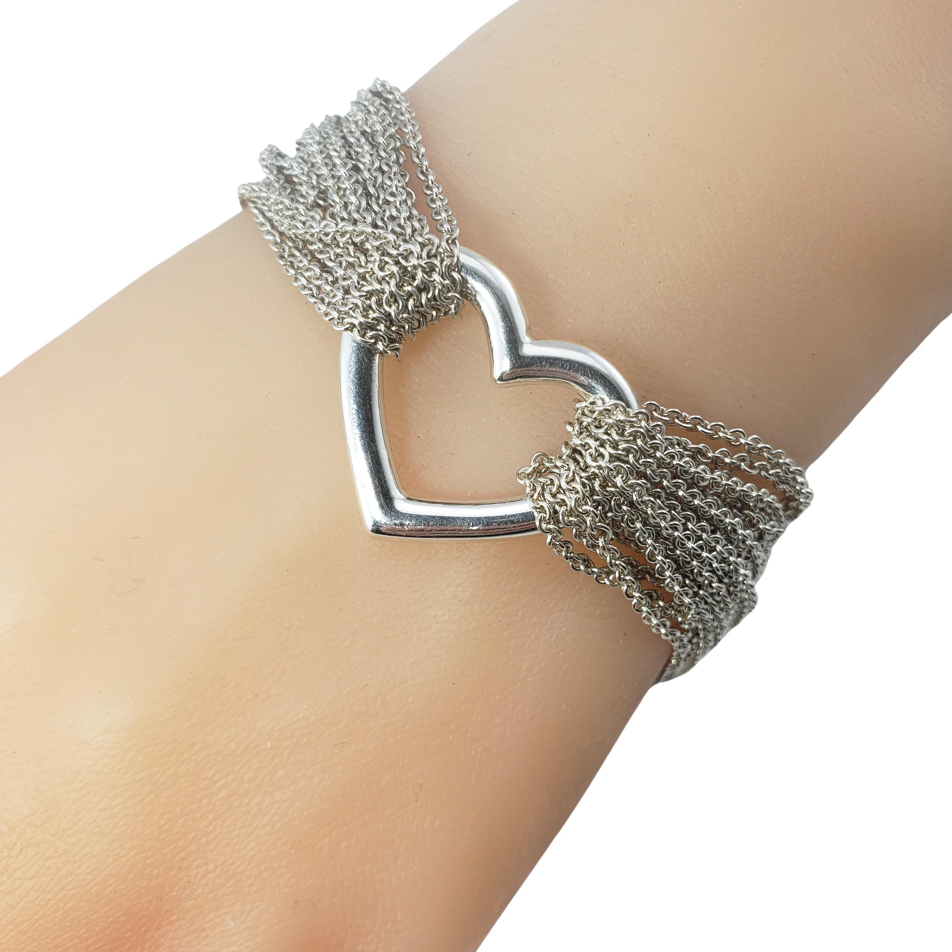 Tiffany & Co. Sterling Silver Multi Strand Heart Toggle Bracelet 1