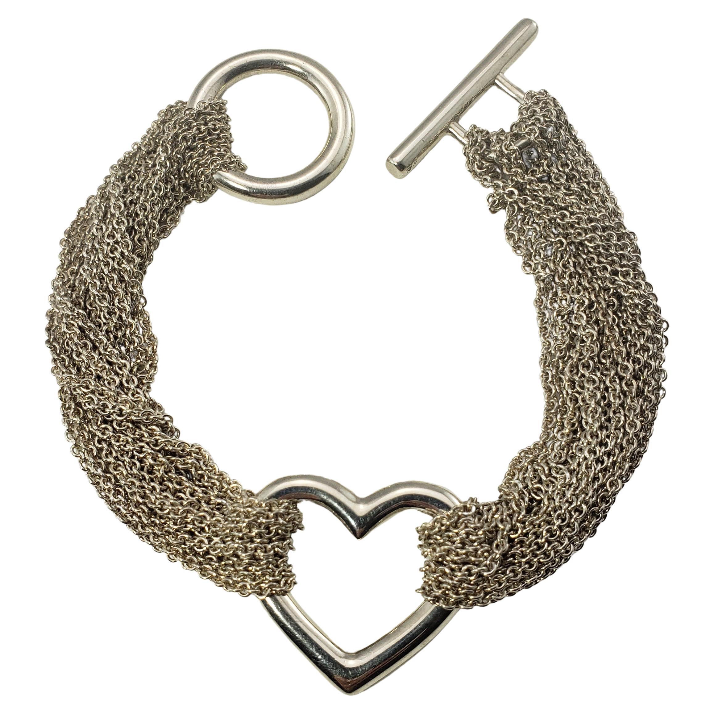 Tiffany & Co. Sterling Silver Multi Strand Heart Toggle Bracelet