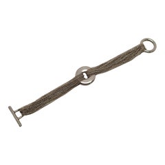 Tiffany & Co. Sterling Silver Multi-Strand Open Circle Toggle Bracelet, 'B'