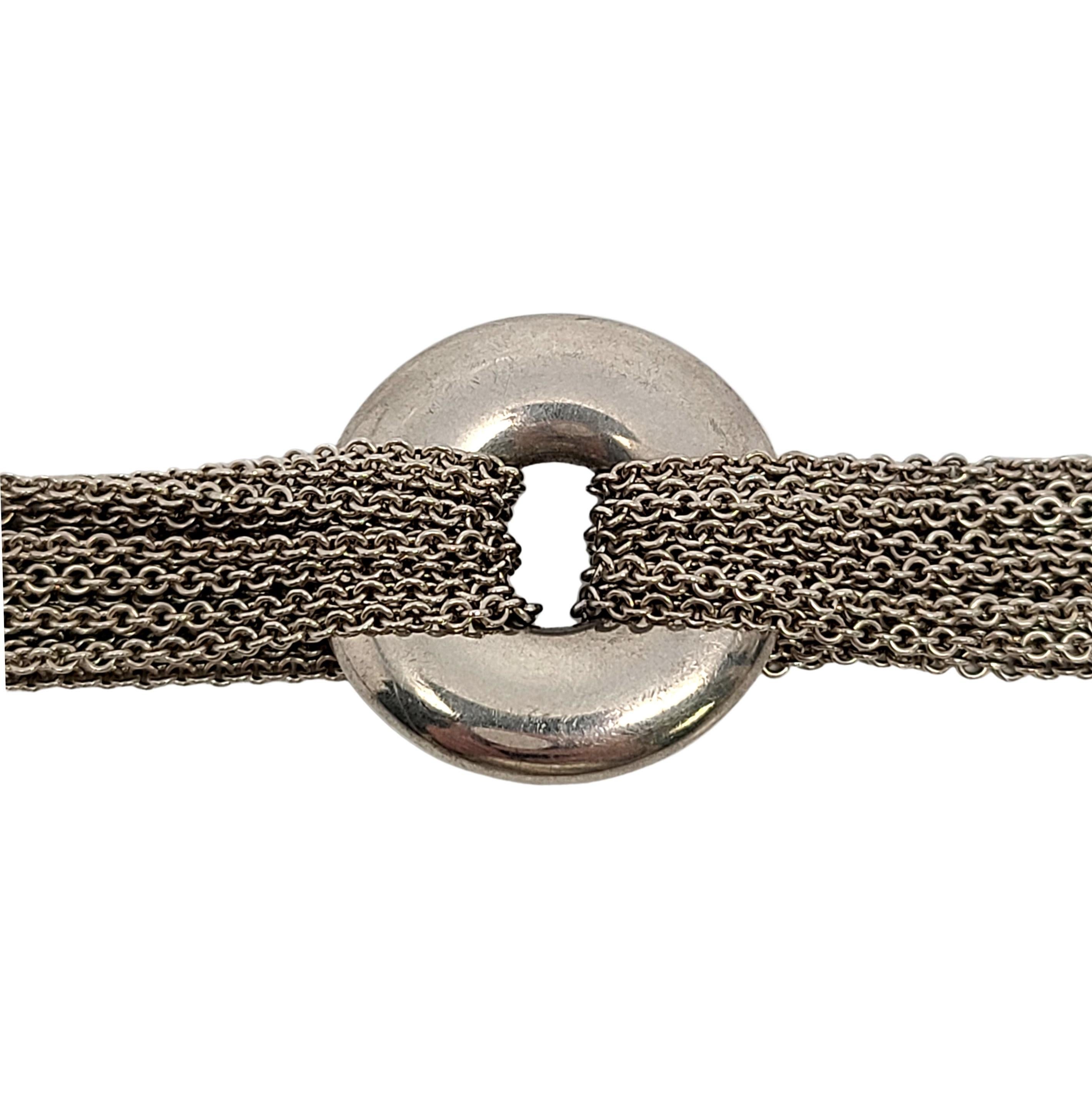Women's or Men's Tiffany & Co. Sterling Silver Multi-Strand Open Circle Toggle Bracelet, 'B'