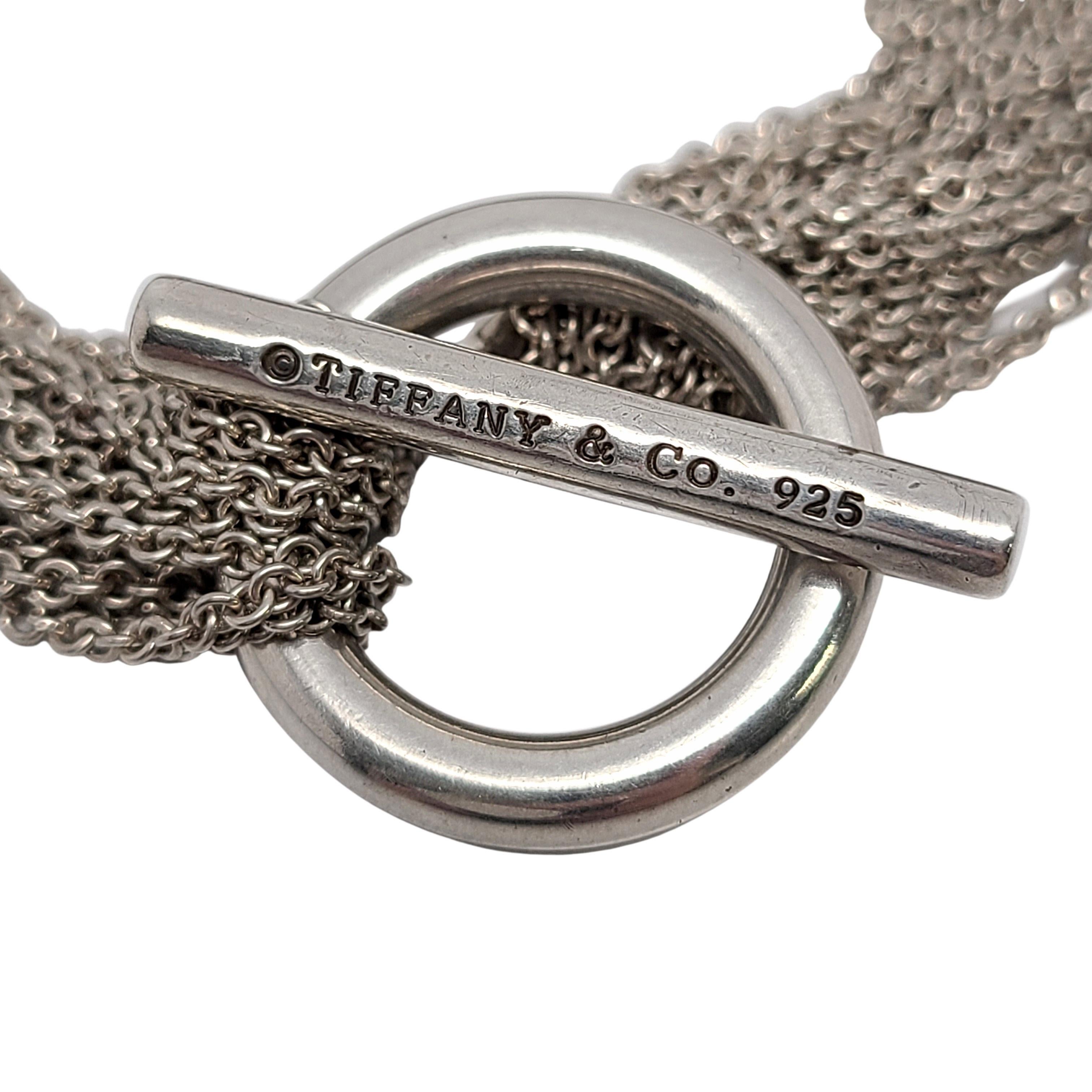 Tiffany & Co. Sterling Silver Multi-Strand Open Circle Toggle Bracelet, 'B' 2