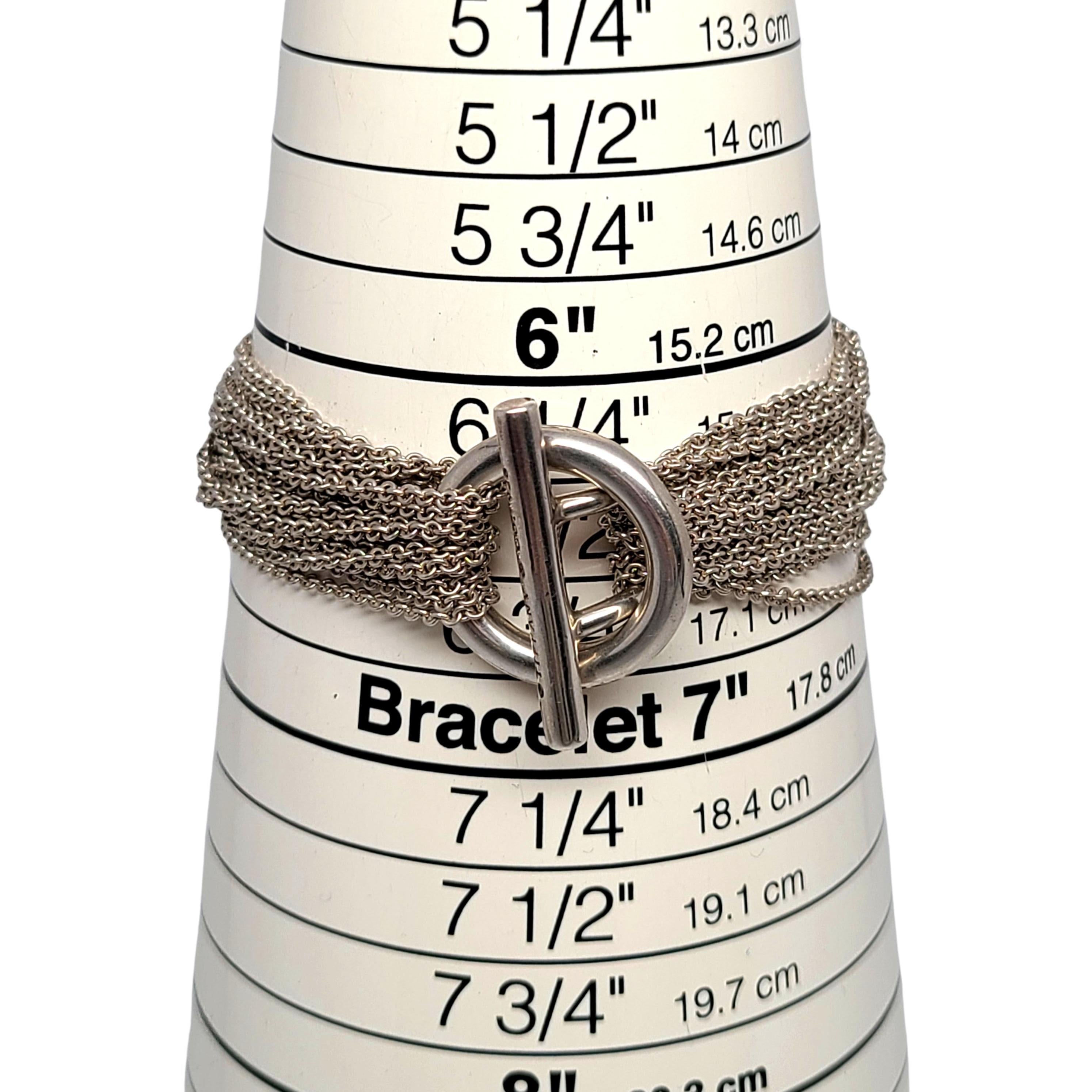 Tiffany & Co. Sterling Silver Multi-Strand Open Circle Toggle Bracelet, 'B' 4