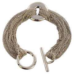 Tiffany & Co. Sterling Silver Multi-Strand Open Circle Toggle Bracelet