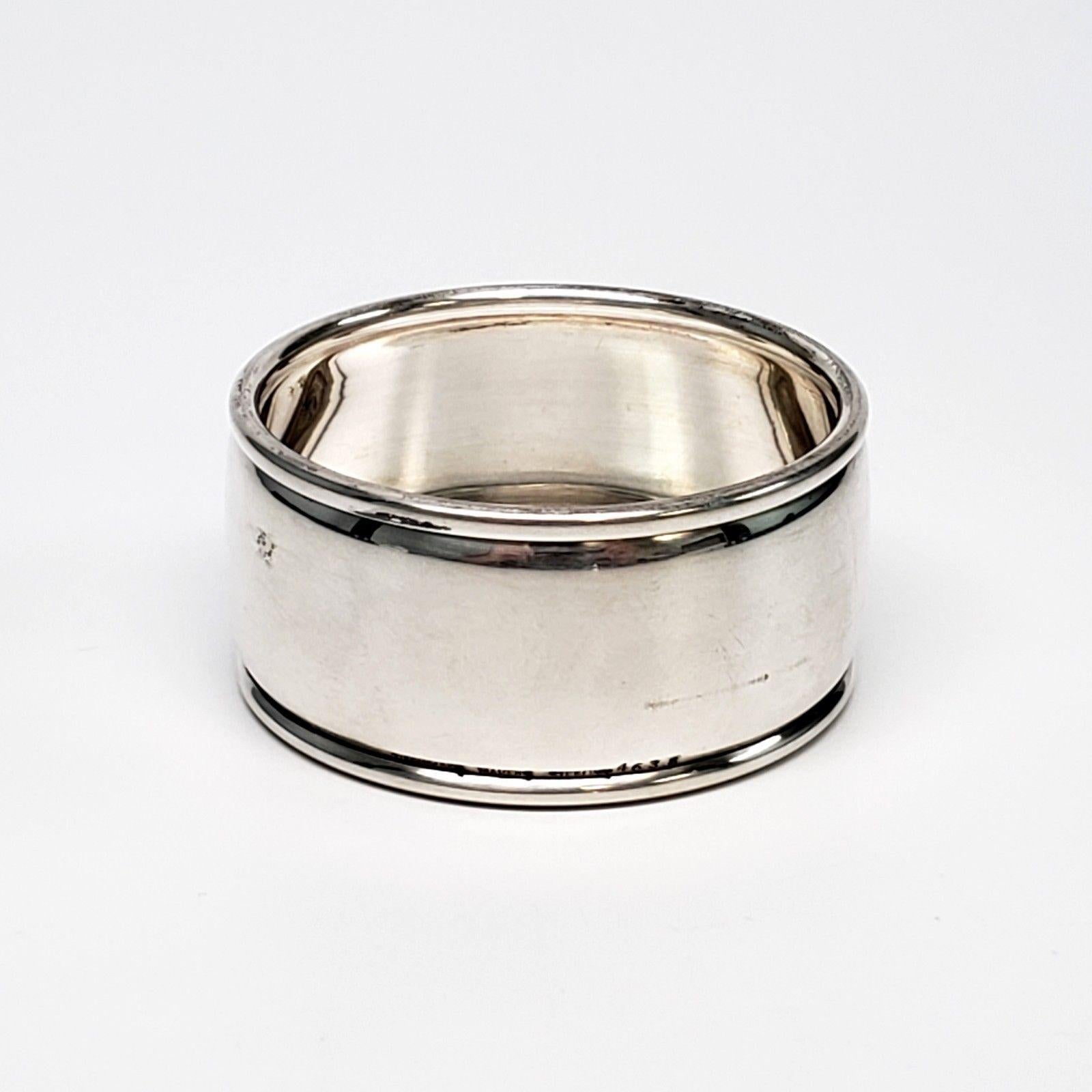 Tiffany & Co. Sterling Silver Napkin Ring with Monogram In Good Condition In Washington Depot, CT