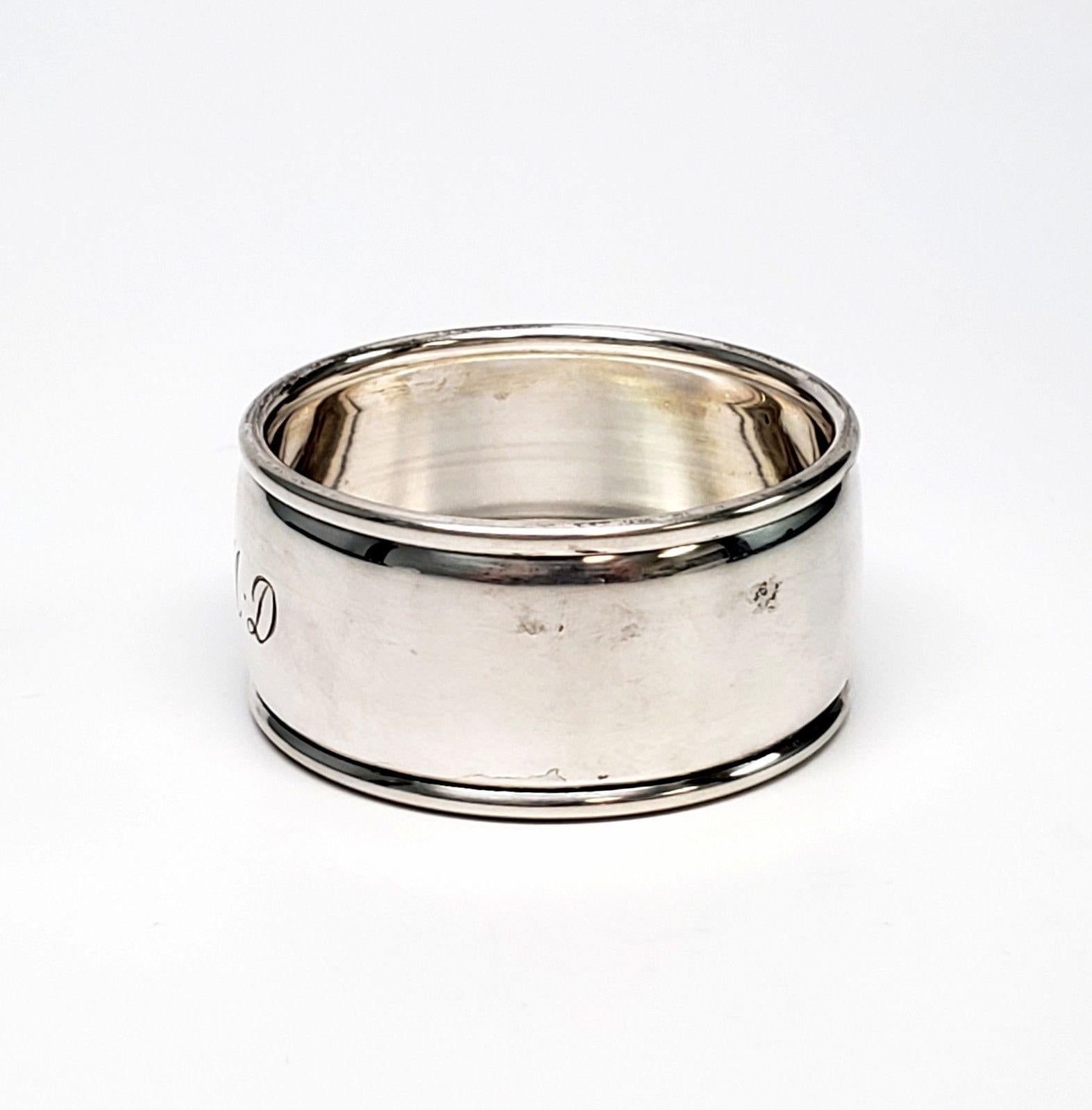 20th Century Tiffany & Co. Sterling Silver Napkin Ring with Monogram