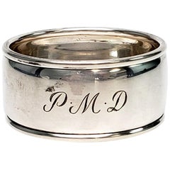 Retro Tiffany & Co. Sterling Silver Napkin Ring with Monogram