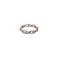 Tiffany & Co Sterling Silver Narrow Infinity Band Ring Size 6 #16404