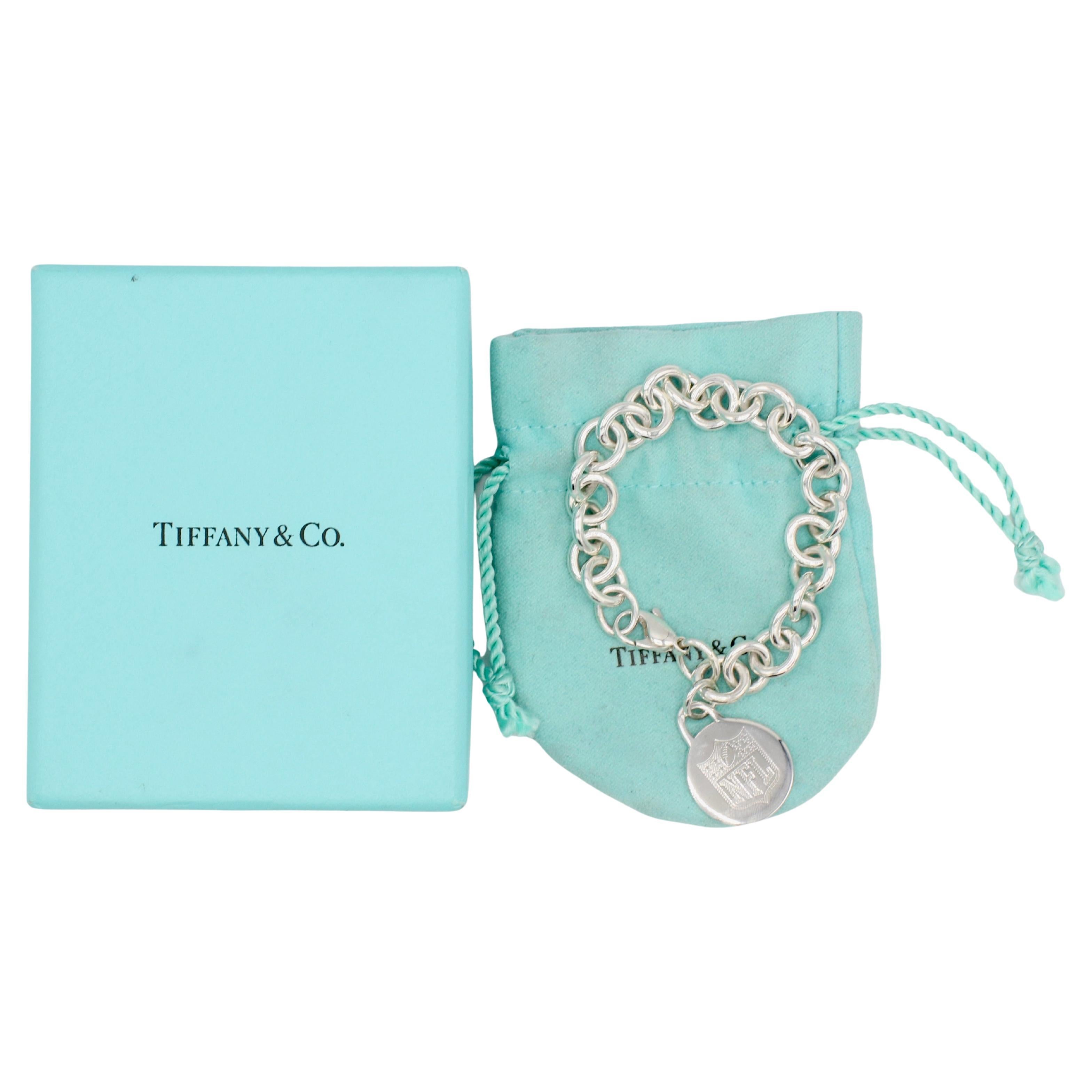 Modern Tiffany & Co. Sterling Silver National Football League NFL Charm Link Bracelet