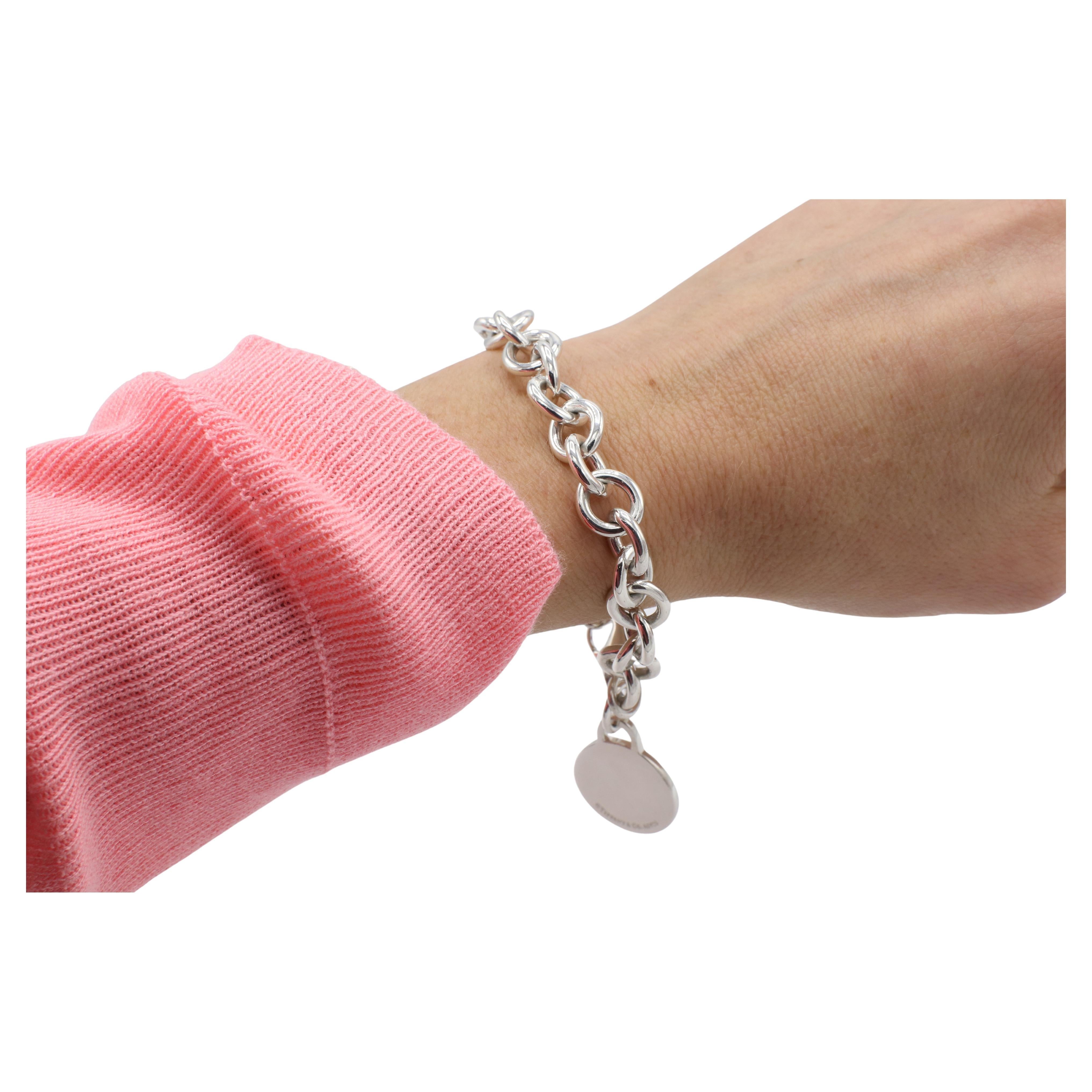 Tiffany & Co. Sterling Silver National Football League NFL Charm Link Bracelet In Excellent Condition In  Baltimore, MD