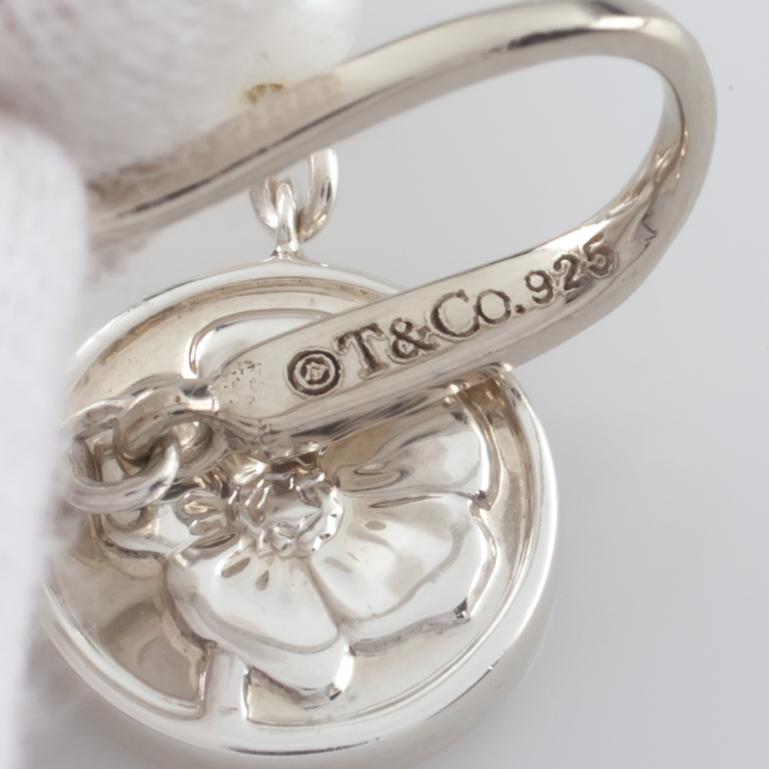 Tiffany & Co. Sterling Silver Nature Rose Earring and Necklace Set, Size 16 For Sale 2