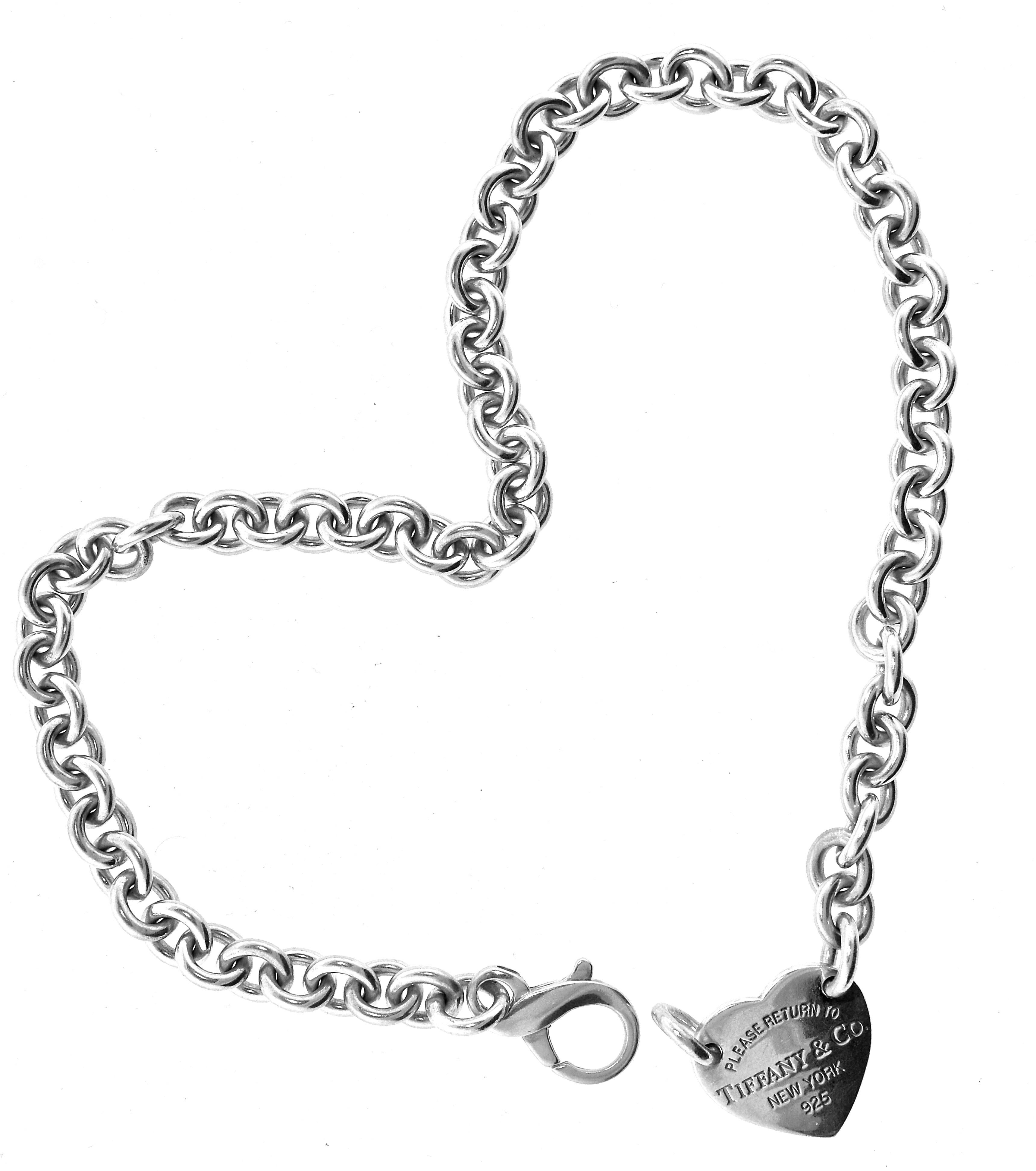tiffany co silver necklace