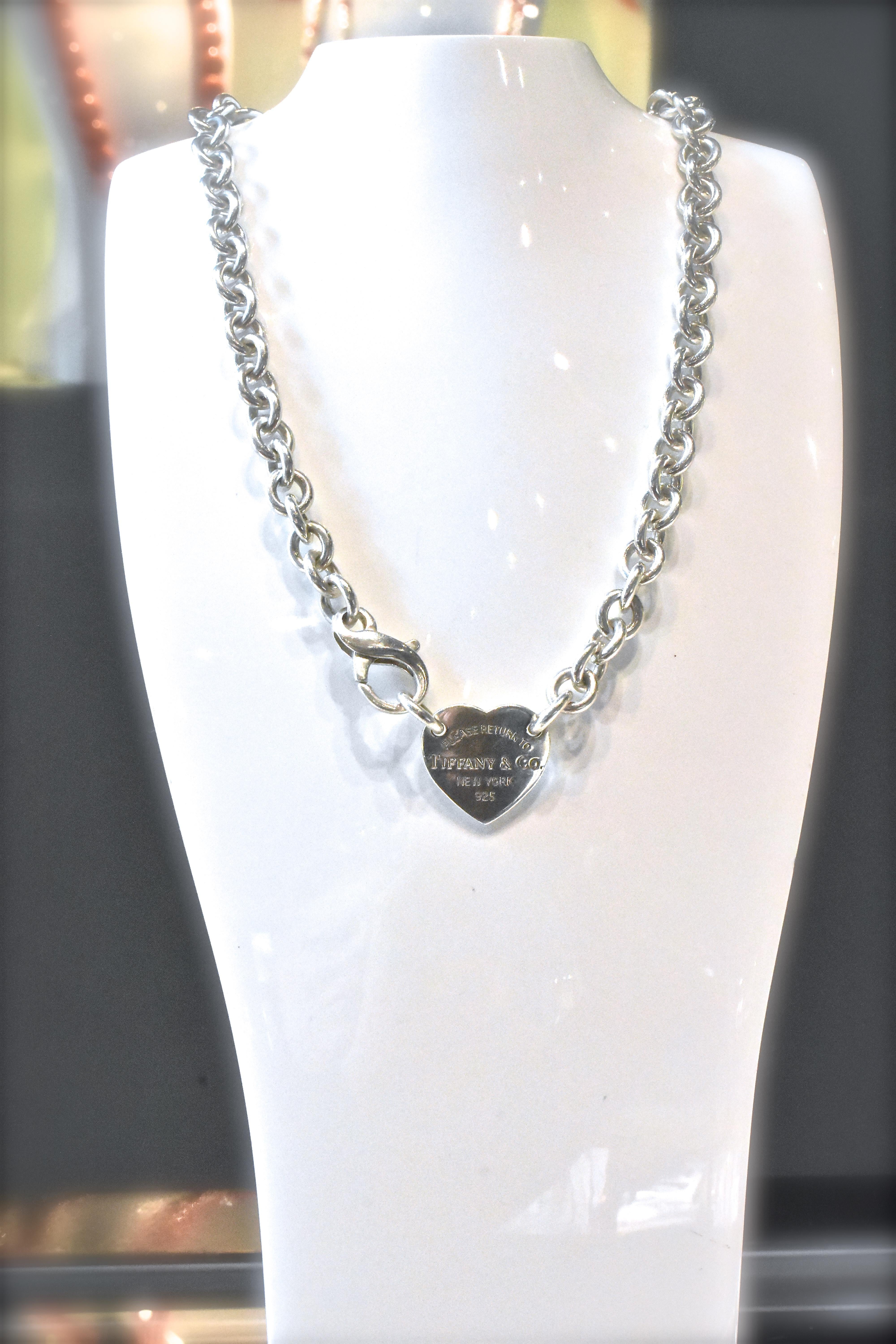 Tiffany & Co. Sterling Silver Necklace In Excellent Condition In Aspen, CO