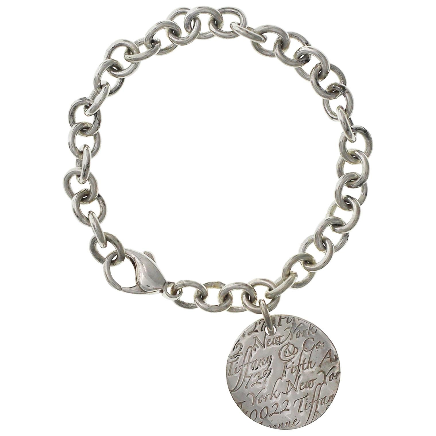 Tiffany & Co. Sterling Silver New York Tiffany Round Charm Bracelet