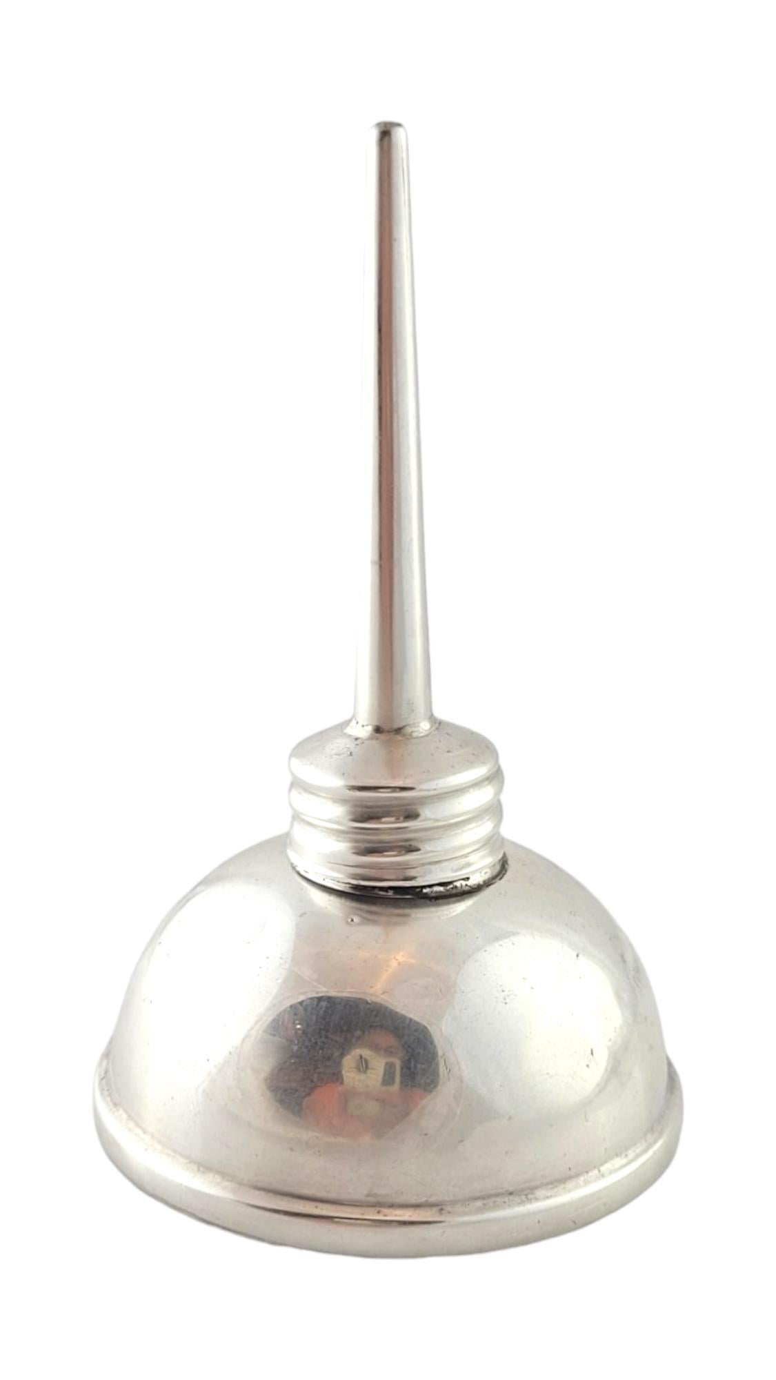 Tiffany & Co. Sterling Silver Oil Can Vermouth Dispenser 

This oil can vermouth dispenser was meticulously crafted from 925 sterling silver by designer Tiffany & Co.!

Base: 2.22