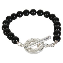 Tiffany & Co. Sterling Silver Onyx Toggle Bracelet