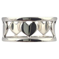 Tiffany & Co. Anello a cuore a fascia aperta in argento 925 con astuccio #23812