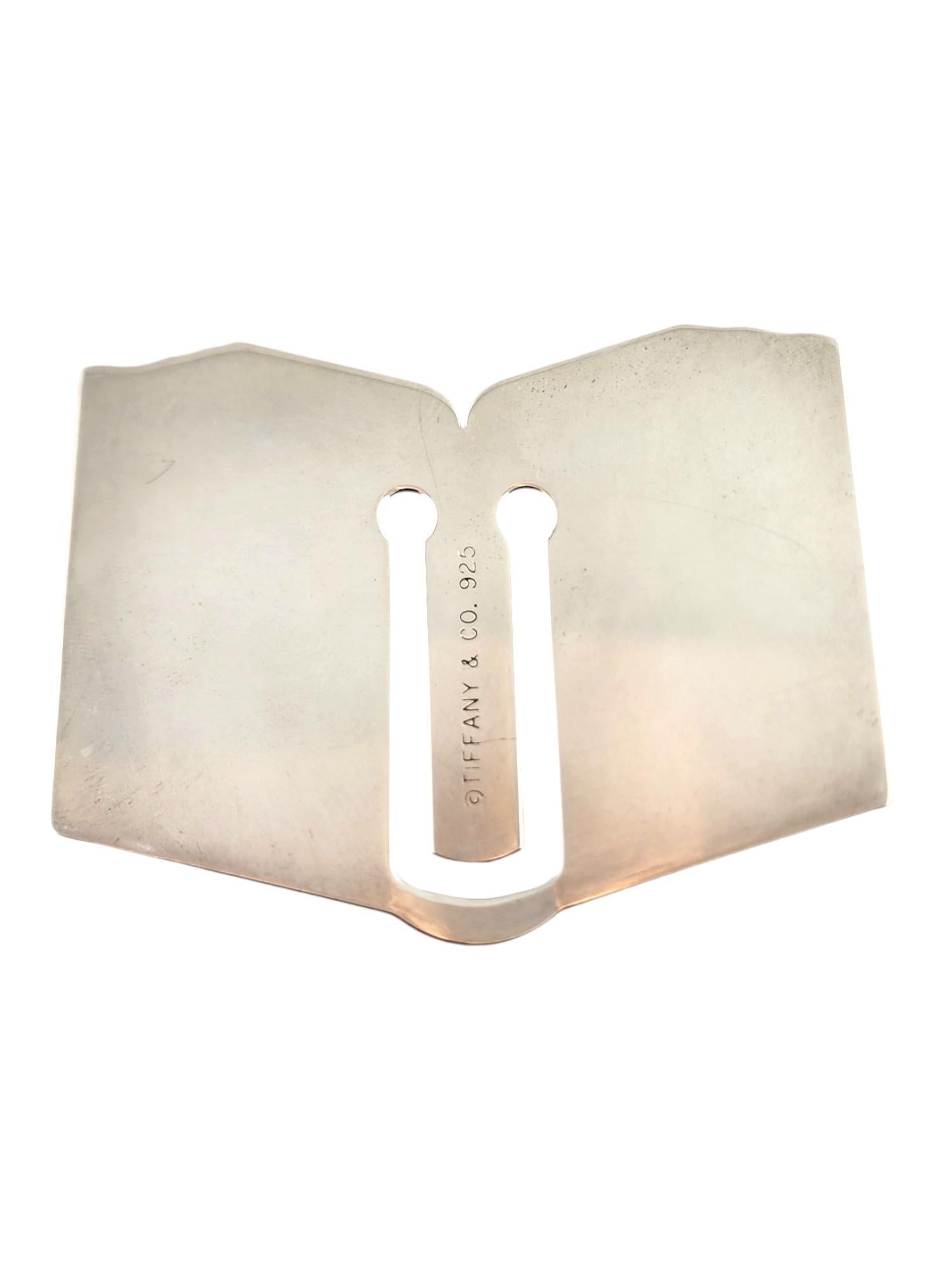 Women's Tiffany & Co Sterling Silver Open Book Bookmark #18431