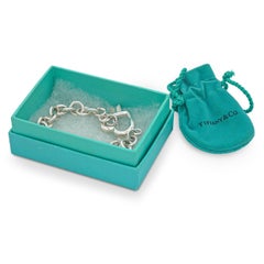 Tiffany & Co. Sterling Silver Open Heart and Arrow Toggle Bracelet