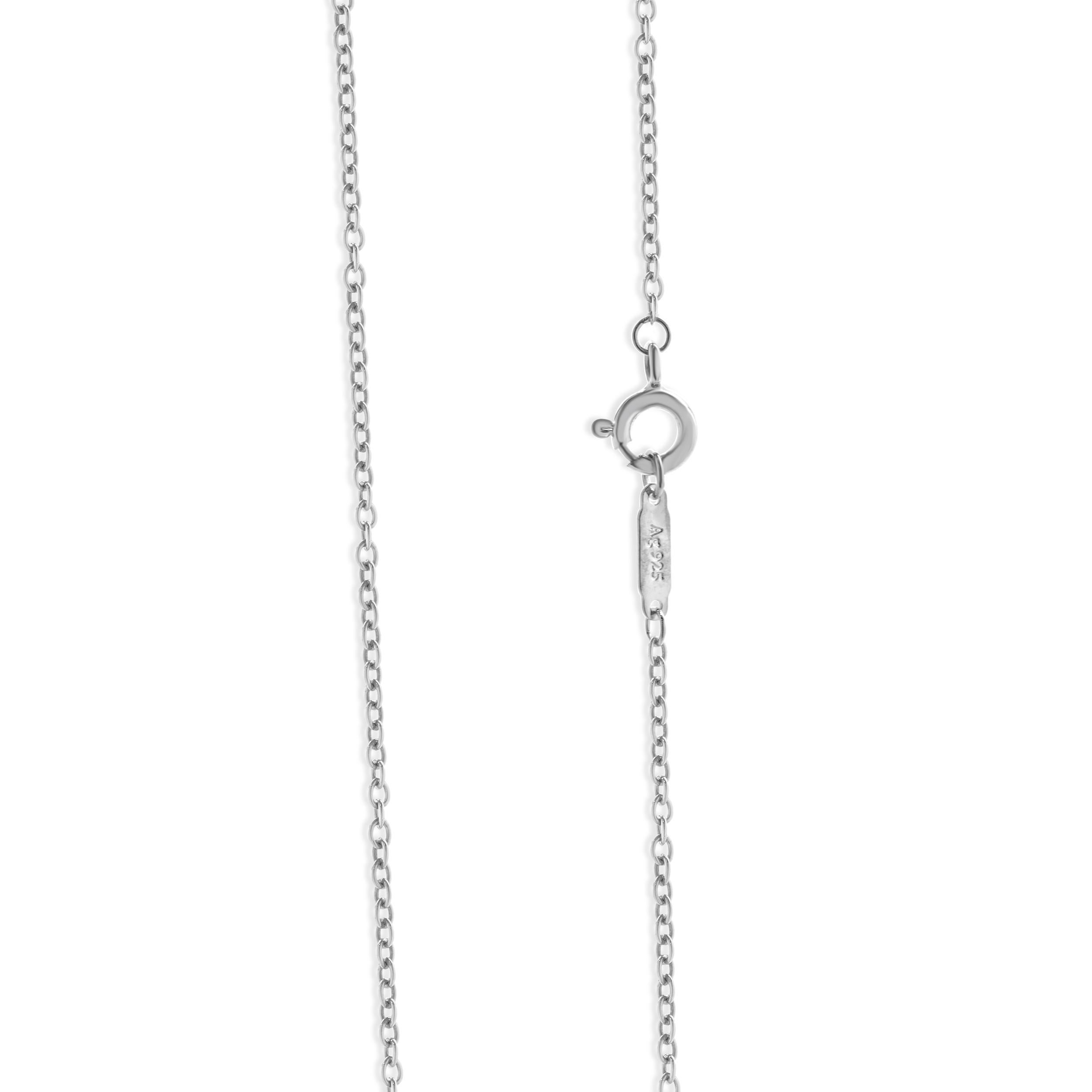 Tiffany & Co. Sterling Silver Open Heart Key Necklace In Excellent Condition For Sale In Scottsdale, AZ