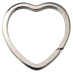 Tiffany & Co. Sterling Silver Open Heart Key Ring #25654