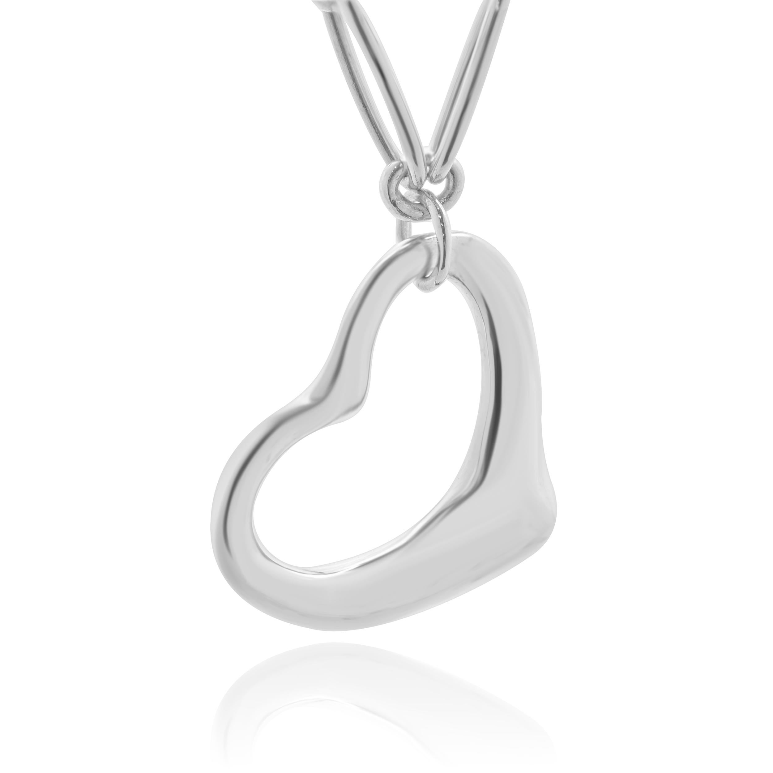 Designer: Tiffany & Co. 
Material: sterling silver
Dimensions: necklace measures 15.5-inches in length
Weight: 21.56 grams
