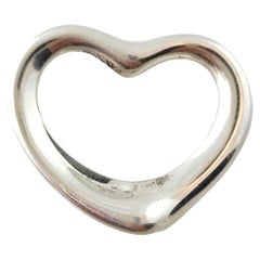 Tiffany & Co. Sterling Silver Open Heart Pendant 20mm #17791