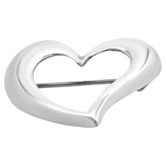 Tiffany & Co. Sterling Silver Open Heart Pin