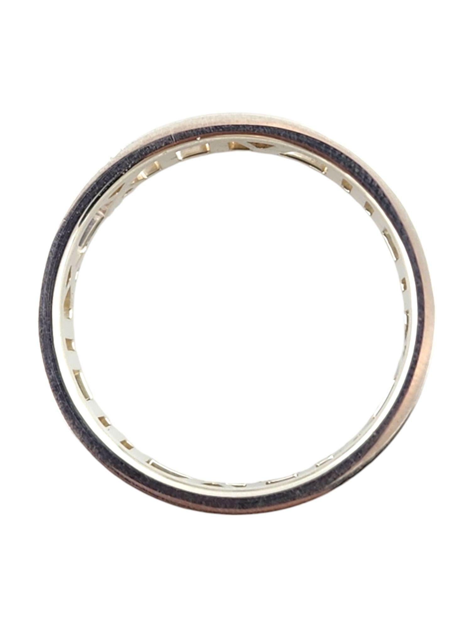 Tiffany & Co Sterling Silver Open Roman Numeral Band Ring Size 7.25-7.5 #17485 1