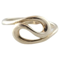 Tiffany & Co. Sterling Silver Open Wave Ring Size 7.5 #17815