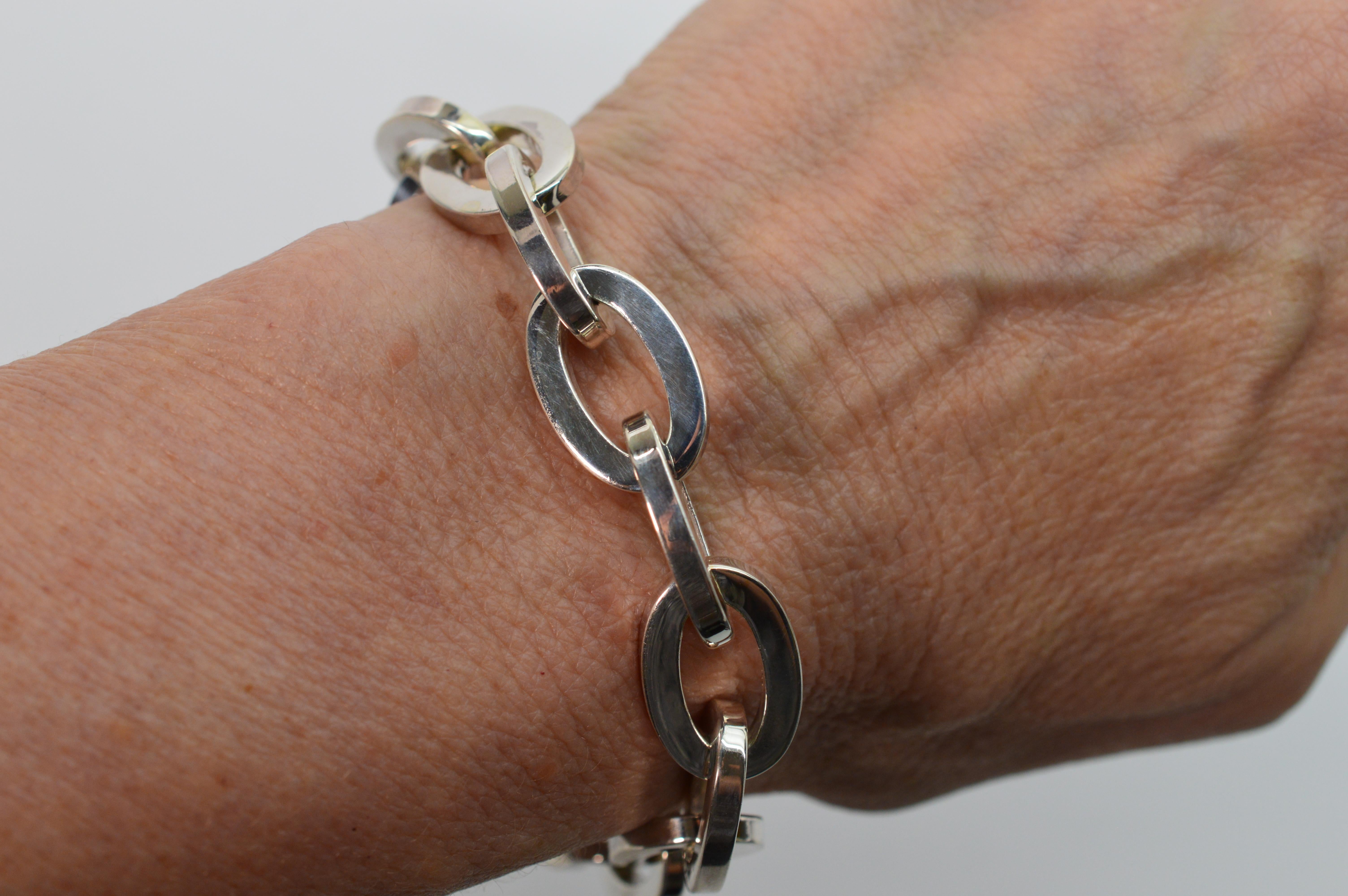 Tiffany & Co. Sterling Silver Oval Chain Link Bracelet 2
