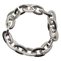 Tiffany & Co. Bracelet à maillons ovales en argent sterling avec chaîne