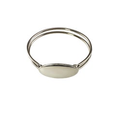 Tiffany & Co. Sterling Silver Oval ID Double Wire Bracelet #17302