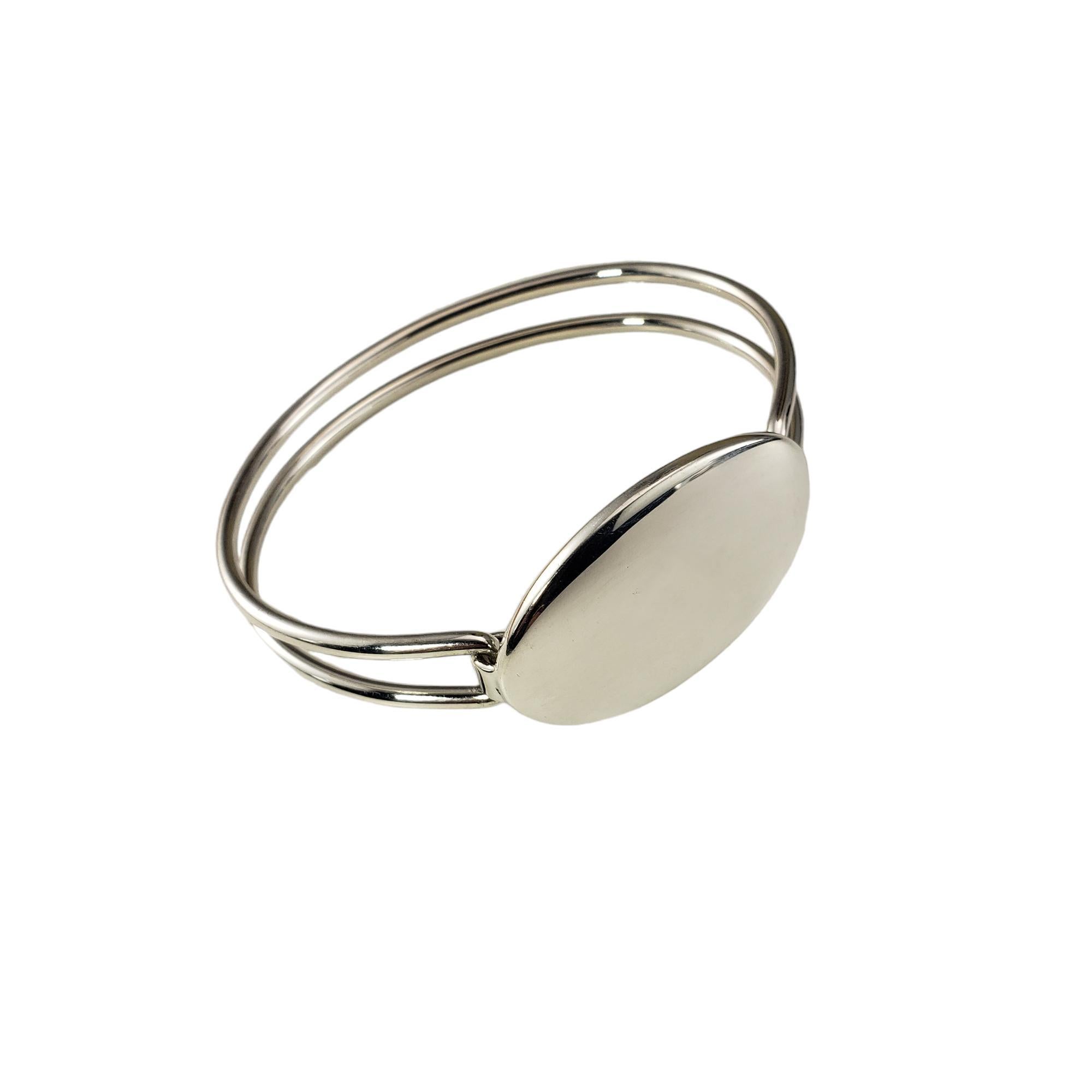 Women's Tiffany & Co. Sterling Silver Oval ID Double Wire Bracelet #17302 For Sale