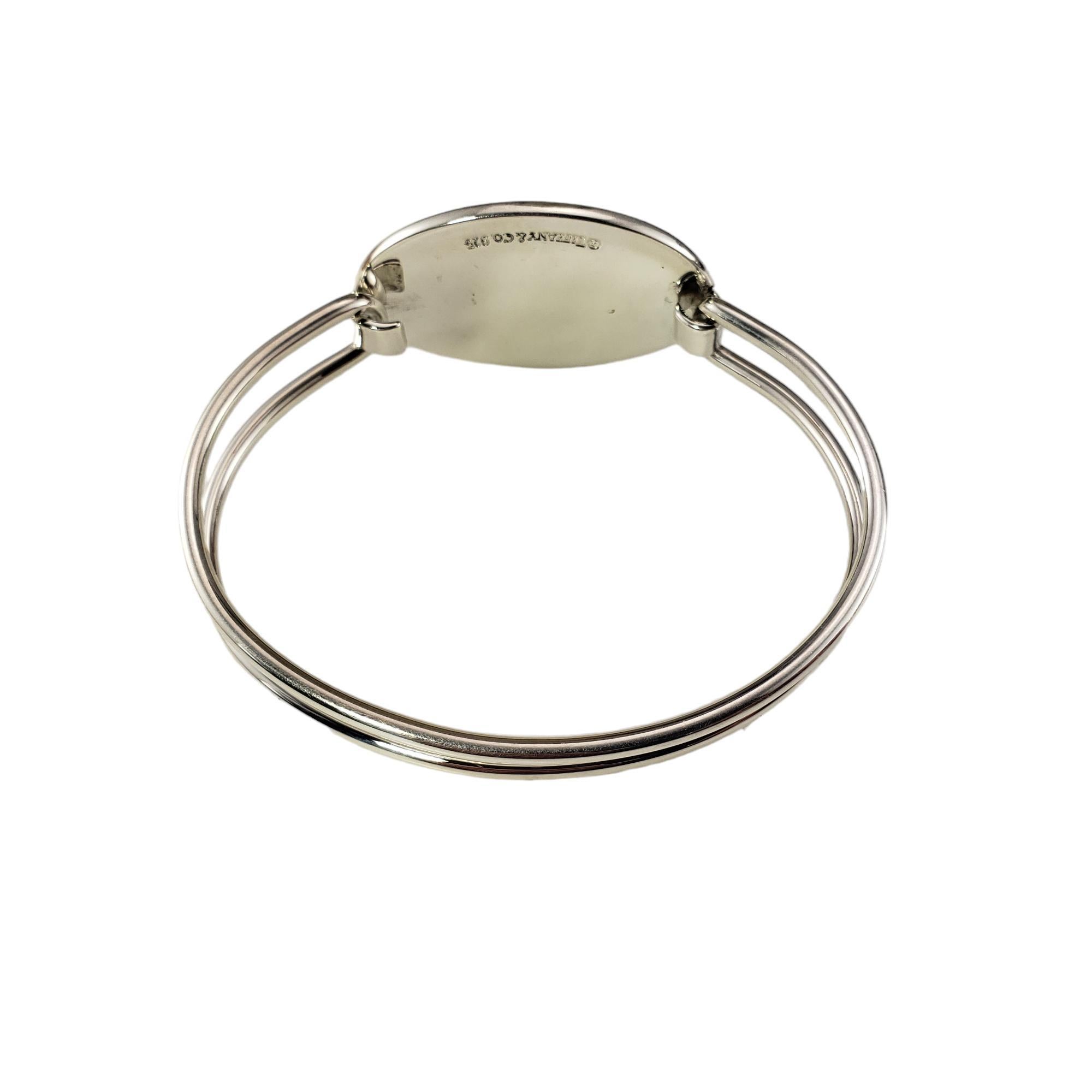 Tiffany & Co. Sterling Silver Oval ID Double Wire Bracelet #17302 For Sale 1