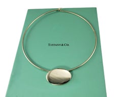 Tiffany & Co. Sterling Silver Oval ID Tag Necklace #17357