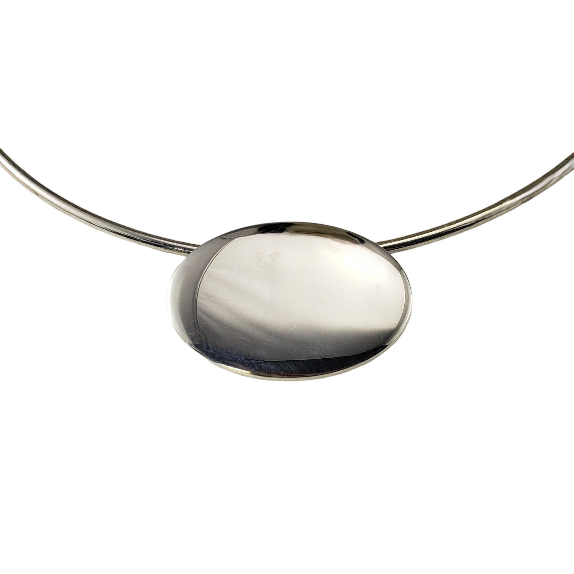 Tiffany & Co. Sterling Silver Oval ID Tag Necklace #17357 In Good Condition For Sale In Washington Depot, CT