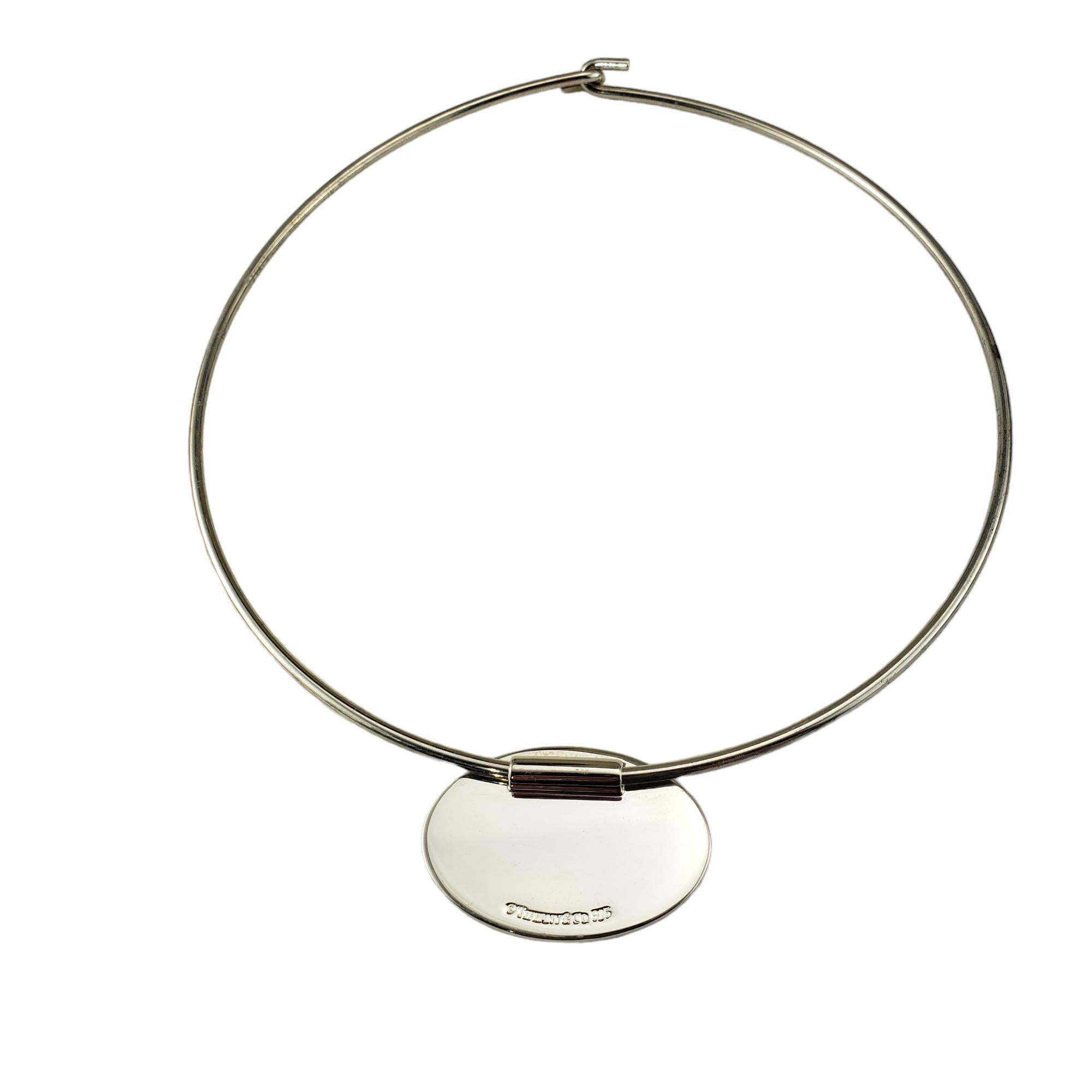 Tiffany & Co. Sterling Silver Oval ID Tag Necklace #17357 For Sale 1