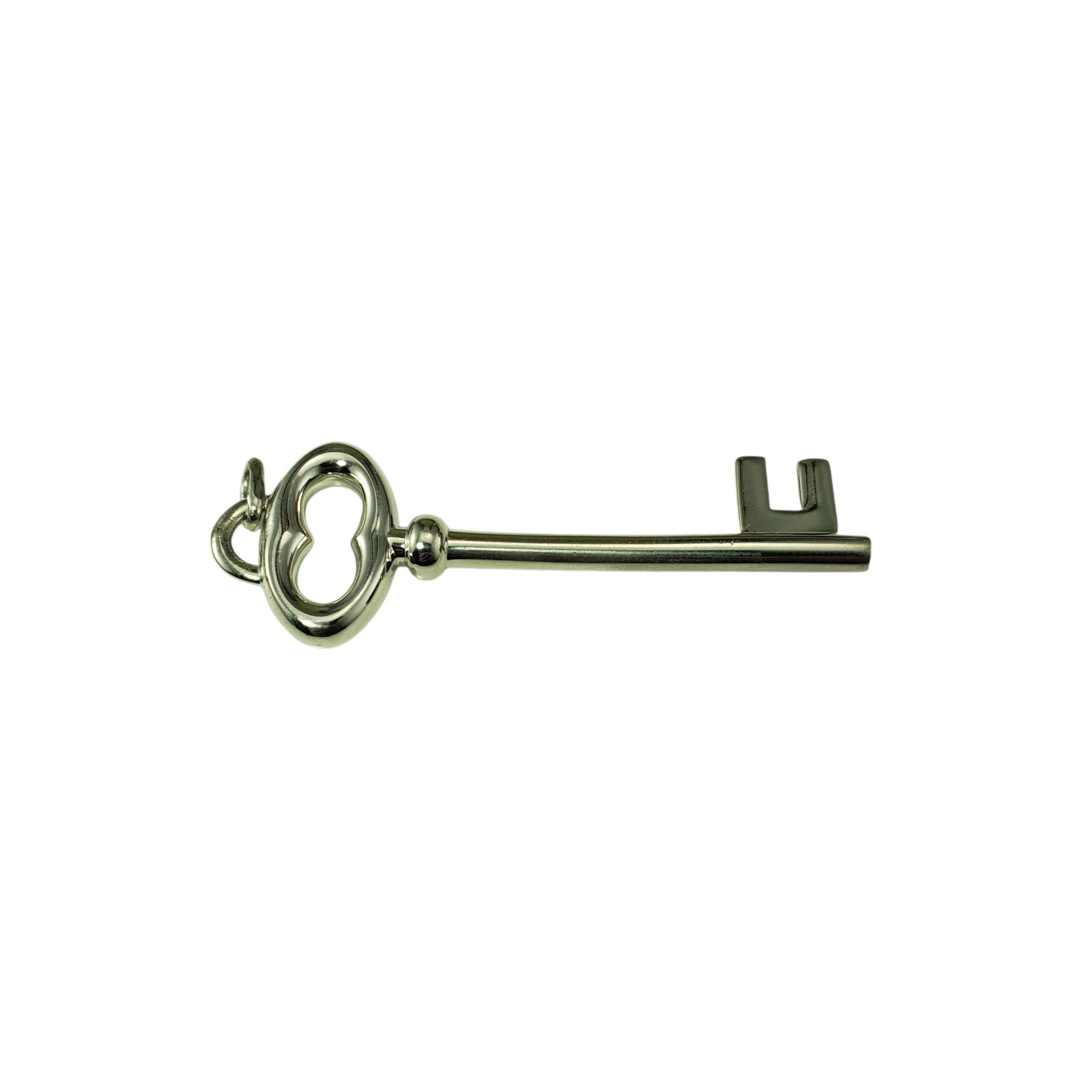 Tiffany & Co. Sterling Silver Oval Key Pendant #22295 In Good Condition For Sale In Washington Depot, CT