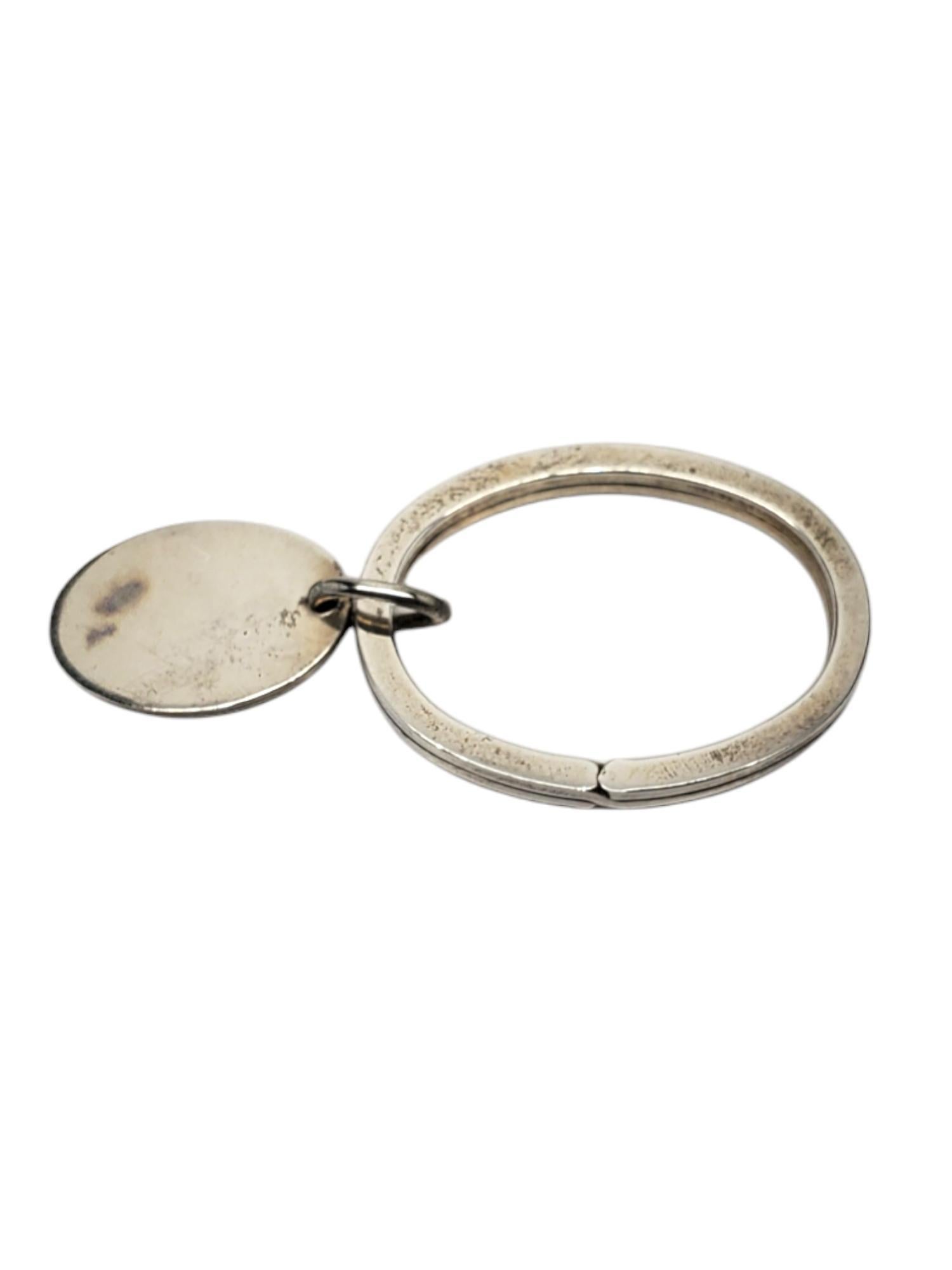 Tiffany & Co. Sterling Silver Oval Key Ring # 19673 In Good Condition In Washington Depot, CT