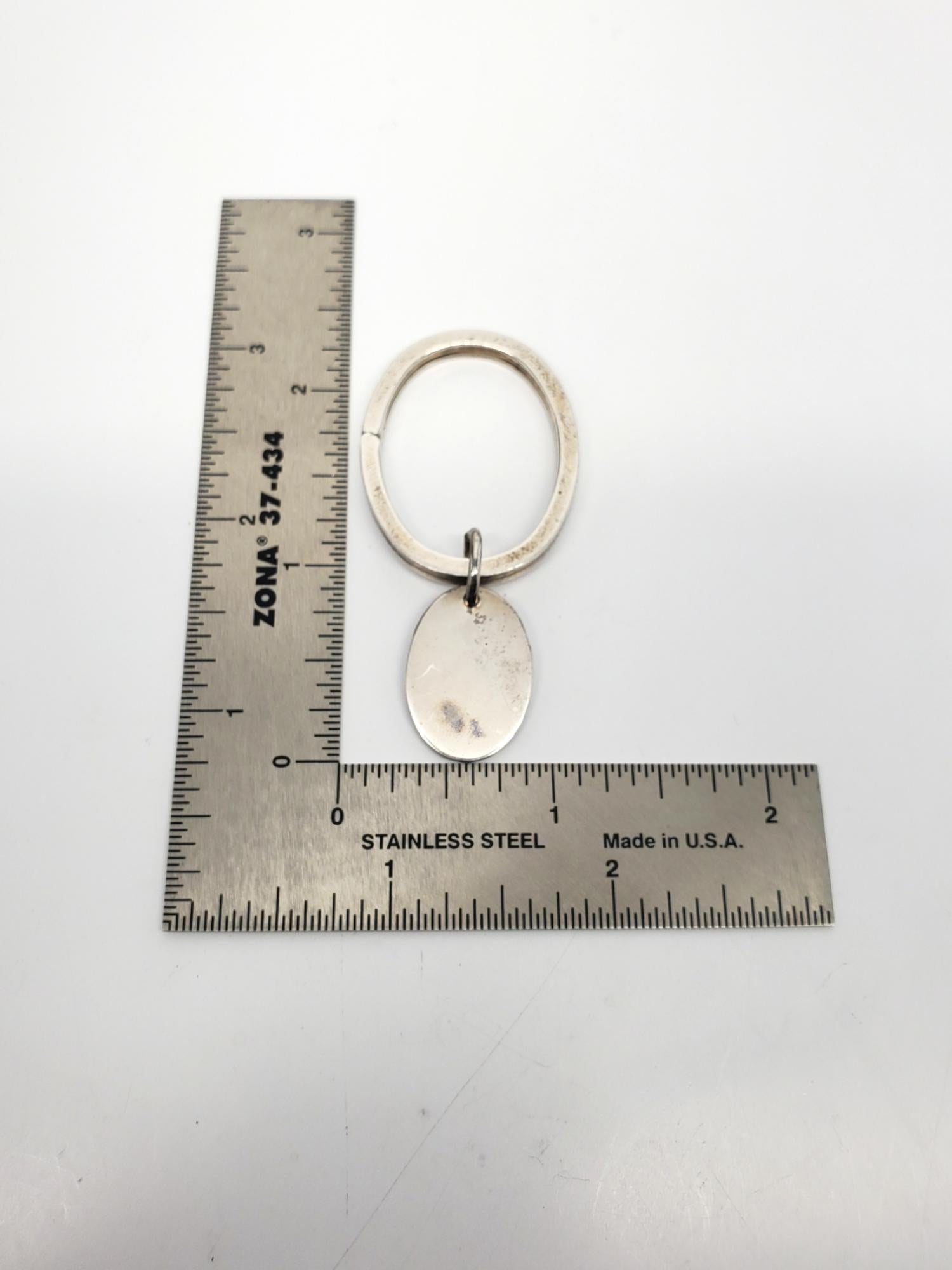 Tiffany & Co. Sterling Silver Oval Key Ring # 19673 2