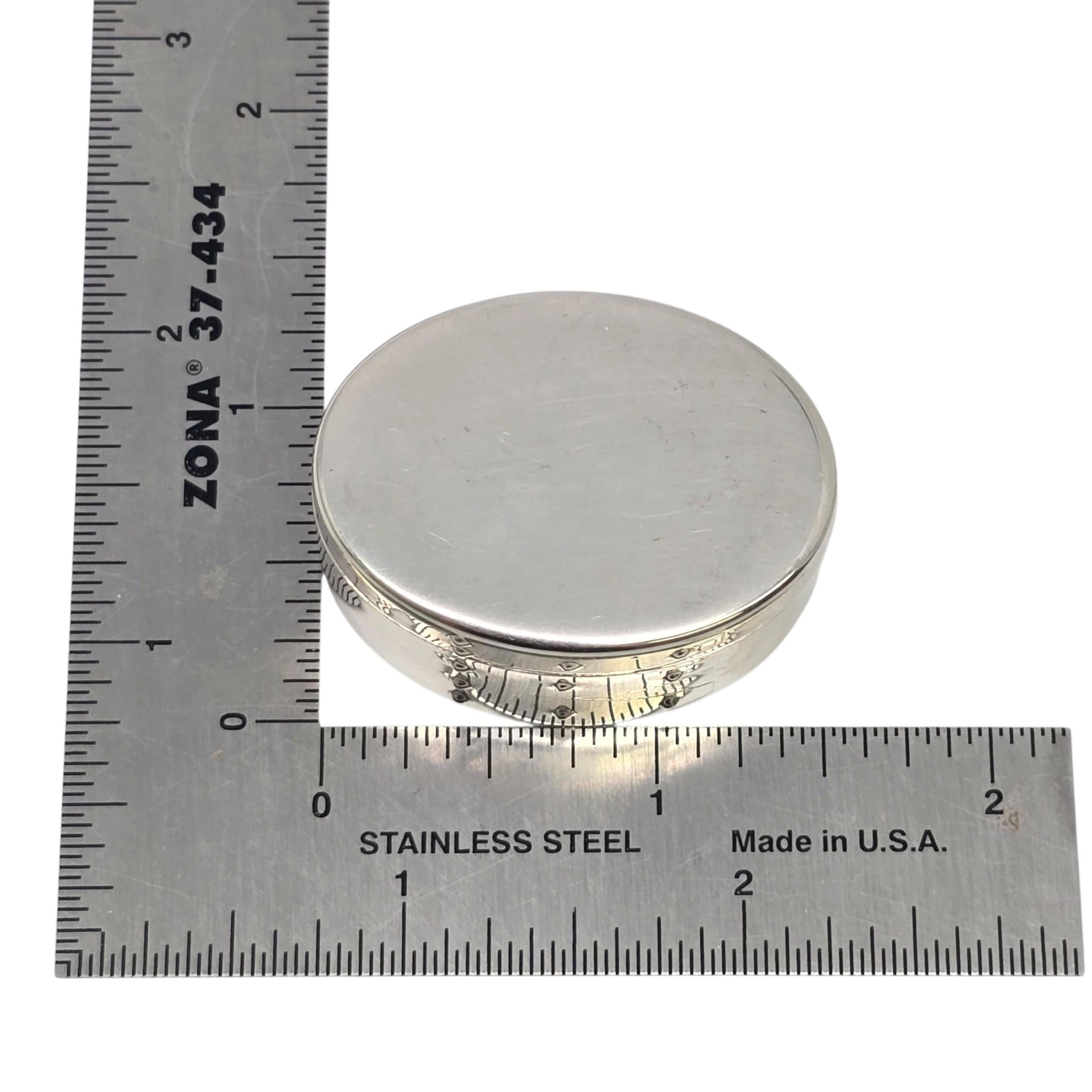 Tiffany & Co Sterling Silver Oval Shaker Style Pill/Trinket Box #22272 For Sale 6