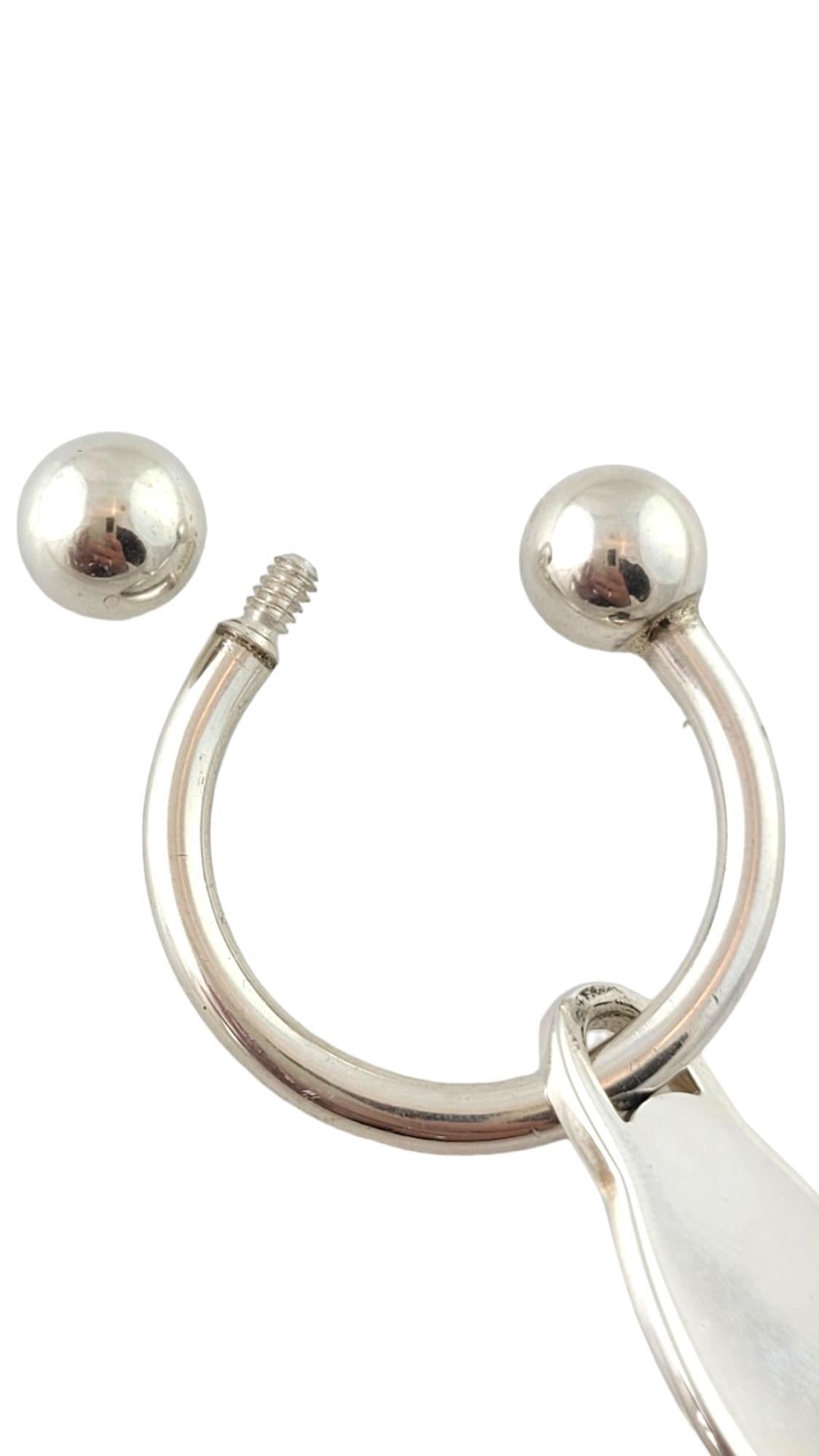 Tiffany & Co Sterling Silver Oval Tag Screwball Key Ring #17412 1