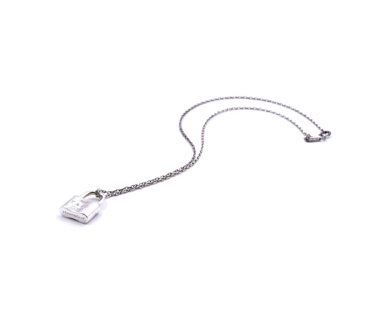 Authentic Tiffany & Co. Sterling Silver Lock Pendant Necklace – Paris  Station Shop