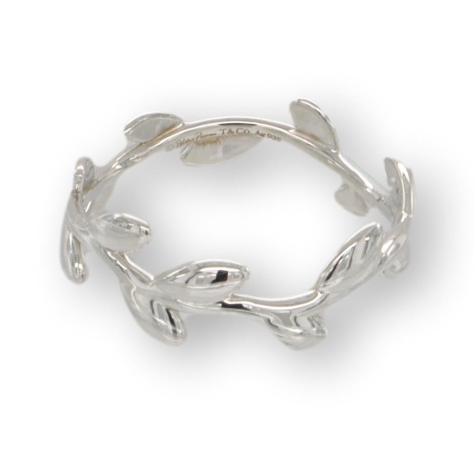 Tiffany & Co. Paloma Picasso Olivblatt-Ring aus Sterlingsilber, schmal (Moderne)
